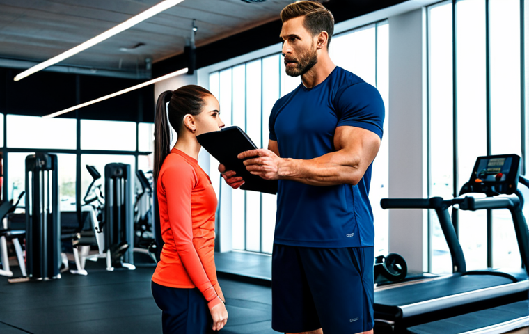 **

"A professional athletic trainer in modest sportswear, giving instructions to a client in a bright, modern gym, fully clothed, appropriate content, safe for work, perfect anatomy, natural proportions, motivational atmosphere."

**