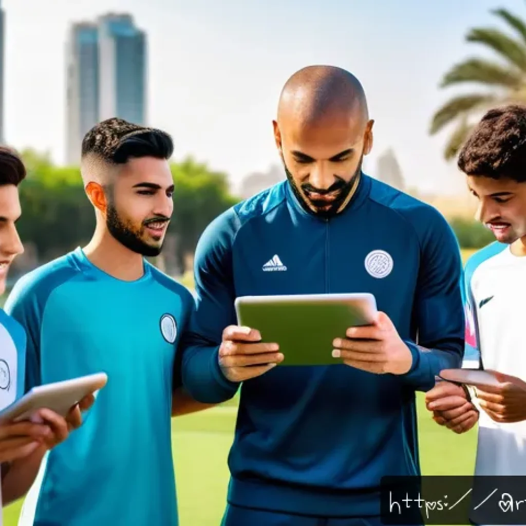 스포츠지도사와 생활체육지도사 차이 - A professional male sports coach instructing a diverse group of young adult soccer players on an out...